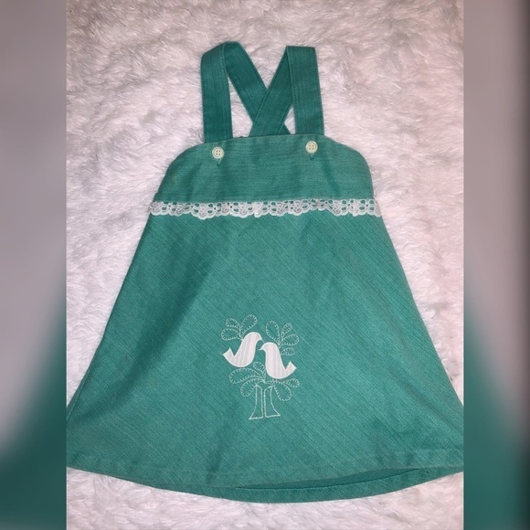 Vintage Healthtex Dress 👗 Jumper Birds 4 Girls - Picture 1 of 4